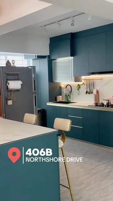 A renovated HDB kitchen in Northshore